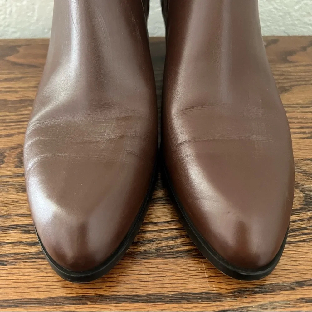 J.Crew Women's Chelsea Ankle Boots Brown Leather 03002 Size 10
